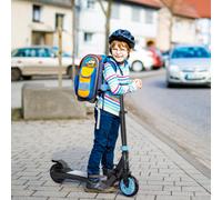 HOMCOM Height-Adjustable Folding Electric Scooter with Brake - Blue, Blue