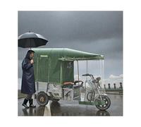 Folding Electric Tricycle Awning Cover with Zipper, Translucent Rain and Wind Proof Canopy for All-Season Use, 150x95 cm