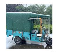 Folding Electric Tricycle Cover, Rainproof Tarpaulin with Zipper Pulls, All-Season Trike Awning with Safety Warning Strips