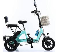 Folding Electric Tricycle for Adults YAOJIA 14in Wheels 3-Speed 350W 48V 16 Miles Range with Basket Senior Mobility