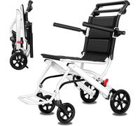 Folding Electric Wheelchair for Adults, Lightweight Intelligent Power Wheelchair, 12 Miles Portable Motorized Wheelchair with Swing-Back & Elevating Footrests, 500W Dual Motors (L-L50)