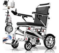 Folding Electric Wheelchair for Adults, Lightweight Motorized Power Chair with Removable Battery, Compact Design, Airline Approved, Ideal for Seniors, Easy Mobility