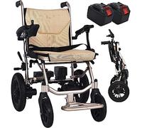 Folding Electric Wheelchairs for Adults and Seniors, 30 Lbs Lightweight Foldable Electric Wheelchairs, 220 Lbs Durable Motorised Wheelchair, with 2 Removable Batteries