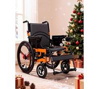 Folding Electric Wheelchairs for Adults,Dual Function 500W All-Terrain Bariatric Wheelchair - Electric & Manual Drive,Suitable for Indoor & Outdoor Use