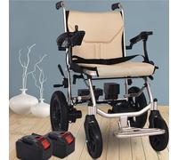 Folding Electric Wheels Lightweight Lntelligent Adult Electric Wheels with Powerful Motors and 2 pcs Mobile Lithium Battery 20Km Range for Elderly and Disabled