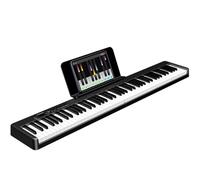 Folding Electronic Piano Portable 88-key Electronic Piano Adult Professional Beginner Practice Introduction(Black)