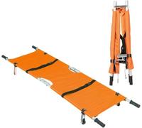 Folding Emergency Stretcher with Wheels and Safety Belts, Oxford Fabric-8 | Folding emergency stretcher built of heavy-duty Oxford Fabric, tear-resistant for rescue & patient transfer tasks