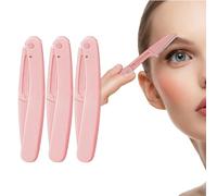 Folding Eyebrow Razor | 6.1 Inch Portable Eyebrow Modeling & Defining Tool | Compact, Lightweight & Easy to Use | Stainless Steel with Safety Block