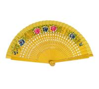 Folding Fan Double-Side Flower Painting Delicate Art Easy To Carry For Stage Party Gift Traditional Spanish Dance Fan