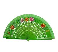 Folding Fan Double-Side Flower Painting Delicate Art Easy To Carry For Stage Party Gift Traditional Spanish Dance Fan