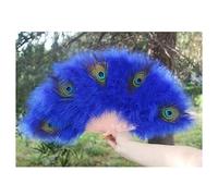 Folding Fan Hand Fans Folding fan Chinese Feather Fan Peacock Feather Folding Hand Fan Wedding Party Dance Fan Portable