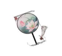 Folding Fan Hand Fans Folding fan Chinese Style Round Fan with Wooden Handle Portable Printed Vintage Fan Dance Wedding Favors Portable