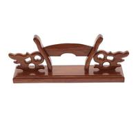 Folding Fan Holder Solid Wood Display Stand for Circle Fans Home Decor | Chinese Style Pedestal, Stable Bottom, Polished Smooth Surface, Elegant Accent for Collectors, Gallery Exhibitions and Curio