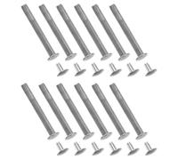 Folding Fan Replacement Rivet and Nut Set 12 Pieces Silver Zinc Alloy | 3 Mm Hole Diameter, Reliable Stability, Easy Replacement, Quick Setup for Folding Fan and Hand Fan Repair