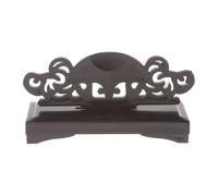 Folding Fan Stand, Vintage Art Style Fan Folding Fan Holder Display Base, Table Decor Display Base Holder Fan Display Base(dark red)