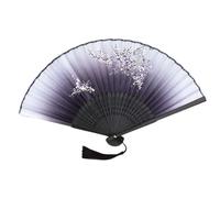 Folding Fans with Tassel, 1 Piece Foldable Fan Women, Hand Held Fans, Folding Fan for Wall Decoration, Gifts, Wedding (Viola)