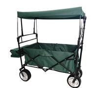 Folding Festival Camping Storage Trolley with Canopy & Waterproof Cover 100Kg capacity Samuel Alexander Green One Size