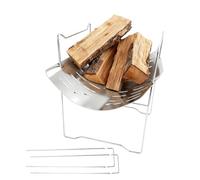 Folding Fire Pit Stand | Stainless Steel Folding Portable Outdoor Tool,Camping Fire Pit Holder,for Tent Hiking Field Motorhome Picnics Beach Travel Ho