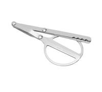 Folding Fire Tongs, Anti Slip Sawtooth Clamp Head Charcoal Clamp Firewood Tongs for Outdoor Cooking Barbecue Picnics, Easy Carry and Lightweight, Securely Grip, Strong Load