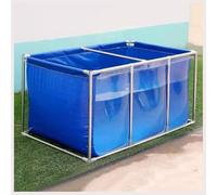 Folding Fish Pond with Steel Frame, PVC Canvas Liners, Indoor Koi Breeding Tank, Outdoor Viewing Pool