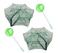 Folding Fish Trap, ZffXH 2pcs Fishing Bait Trap Foldable spider Crab Crayfish Fish Minnow Crawdad Shrimp Net Cast Portable Umbrella Fish Trap