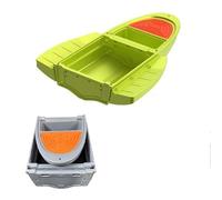 Folding Fishing Boat, Portable Pontoon Boat with 2 Modular Boats, Life Jackets & Paddles, Fits SUVs and Pickup Trucks, Ideal for Fishing and Touring