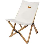Folding Fishing Chair with Back - Ultralight Compact Outdoor Camping Chairs, Solid Wood Tables, Supports 200lbs for Picnic, Hiking, and Backpacking