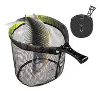 Folding Fishing Landing Net, Soft Rubber Mesh, Non-Slip Handle, Foldable Trout Net With Tackle Bag, Lightweight Portable For Bird Fish Catch, Ponds Floating Objects, Fly Fishing Gear For Beginners