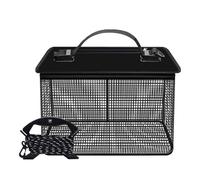 Folding Fishing Net Fishing Protection Live Fish Bucket Portable Mesh Fishing Net Storage Cage Fish Protector Withstand Fish Guardian