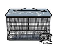 Folding Fishing Net Floating Basket Portable Meshes Net Storage Cage For Live Fish Baits Enduring Floating Fishing Basket
