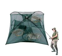 Folding Fishing Nets Fishing Nets Bait Fish Launch Nets Foldable Lobster Trap 4/10/16 Holes Portable Crawdad Trap Fishing Trap for Cod Eel Crab Lobster Small Fish