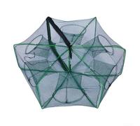 Folding Fishing Trap, Catch Large Fish, Crabs, Shrimp With Reinforced For Fishing Trap Net Portable Design(6 holes)