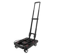 Folding Flat Cart with Wheels, Portable Utility Dolly, Compact Foldable Hand Truck for Shopping Travel, Lightweight Swivel Wheel Luggage Cart with Aluminum Alloy Frame