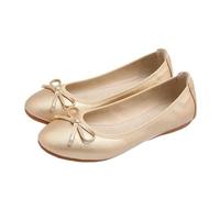 Folding Flat Shoes for Women Foldable Shoes Women Flats Slip On Female Loafers Spring Autumn Ladies(2477 Gold,6 UK)