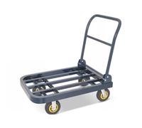 Folding Flatbed Hand Truck, Cargo Transport Trolley, Heavy-Duty Platform for Easy Loading and Movement, Extended Trailer Design, Medium Size