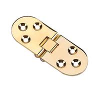 Folding Flip Top Hinge Stainless Steel 270 Degree Folding Round Back Flap Hinge Bonus with Screwdriver for Cupboard Cabinet Closet Drawer (Gold)
