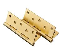 Folding Flip Top Hinges, 2pcs Brass Hinge Gold 4/5/6/8 inch for Solid Wood Cabinet Door(4 inches)