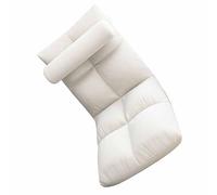 Folding Floor Chair with Back Support - Adjustable Sofa Recliner for Gaming Relaxation & Comfort - Lightweight Cushioned Lounge Chair for Adults (White)