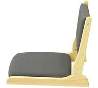 Folding Floor Chair with Backrest for Meditation, Living Room, Balcony, Portable Wooden Sofa Seat