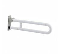 Folding Foldable Grab Bar with Side Rail, White, White, 70cm