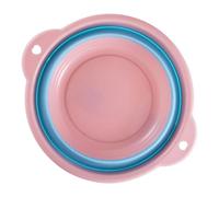 Folding Foot Bath Basin, Deep Bucket Portable for Home Pedicure | PP and Tpr Build, Pink Finish, Bathroom Sink Area Use, Multi-room Utility for Campers and Small Laundry Items