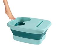Folding Foot Bath Tub - Pèdiluvio Pìeghevole Ergonomic Massage Bath, Portable Spa Bath with Lid | Athlete Recovery, Home, Travel, Camping Use, Bubble Jets