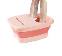 Folding Foot Bathtub, Manual Foot Spa, Soak Basin Feet -a Massage Bucket, Foldable Fo-ot Bath Tool, Fo-ot Soak Tub with Massage Rollersfor Home Outdoor Travel Pedicure and Stress Relief