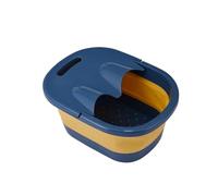 Folding Foot Soak Bucket at Home Soak Feet in A Bucket and Pass Through The Lower Legs Massage in A Folding Foot Bath(Dark Blue)
