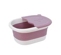 Folding Foot Soak Bucket Collapsible Footbath Plain Foaming Massage Bucket Foldable Foot Bath Bathroom Wash Basin(Purple)