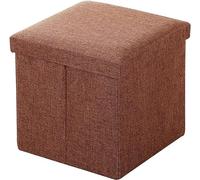 Folding Foot Stool Ottoman with Storage - Space-Saving Cube Footrest for Patio Bedroom & Hallway - Light Green 30x30x30cm (12x12x12inch) - Stylish & Functional
