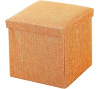 Folding Foot Stool Ottoman with Storage - Space-Saving Cube Footrest for Patio Bedroom & Hallway - Light Green 30x30x30cm (12x12x12inch) - Versatile & Stylish Design