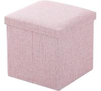 Folding Foot Stool Ottoman with Storage - Space-Saving Footrest Cube for Bedroom Patio Hallway - Light Green 30x30x30cm (12x12x12inch) - Versatile & Stylish Design