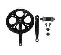 Folding For Bike Crankset 48T 170mm with Square Taper Bottom Bracket, Alloy Single Speed Chainring for Variable Speed Bikes, 110mm or 118mm BB Options(crankset+110 BB)