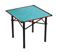 Folding Game Table, 2-in-1 Mahjong and Dining Table, 4-Player Domino Card Surface